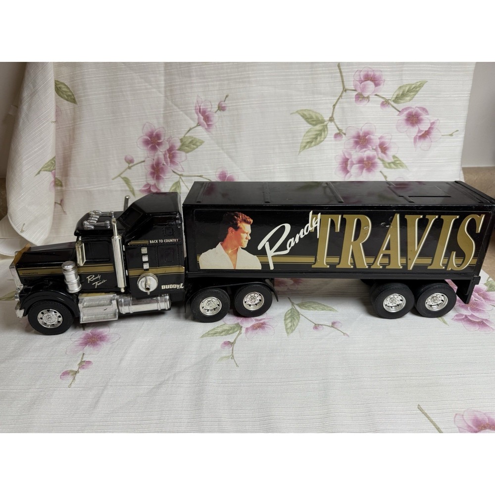 Vintage Randy Travis Buddy L Kenworth Semi Truck Trailer Toy 21"